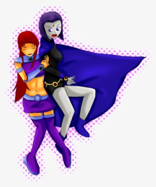 Starfire Holding Raven's Hand Rnd2847starfire Holding - Raven Teen Titans Go Real