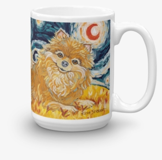 Pomeranian Starry Night Mug-15oz - Dog