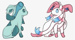 Pokemon Eevee Evolutions Sylveon Clip Art Clipart - Sylveon Y Glaceon
