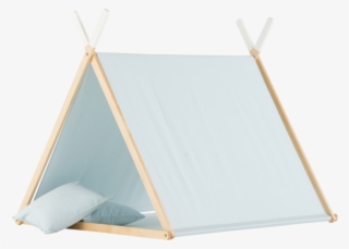 Blue Play Tent Wood Frame Convertible Clothes Rack