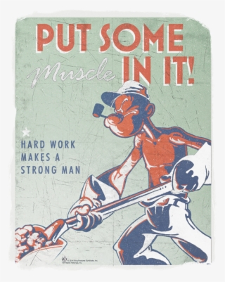 Popeye Hard Work Juniors Tank - Poster