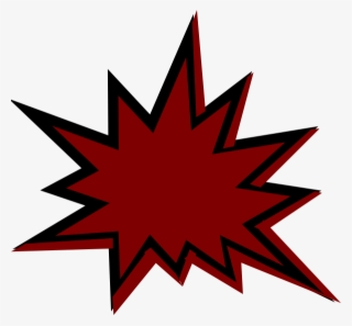 Image Black And White Maroon Pow Clip Art At Clker - Starburst Clipart
