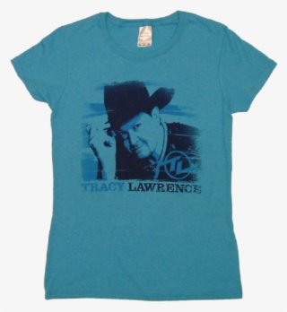 Tracy Lawrence Ladies Heather Sapphire Tee - Tracy Lawrence