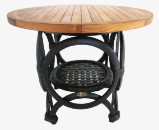 01 Teak Tyre Cafe Table Round - Outdoor Table