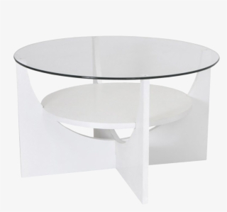 Lumisource U-shaped Round Coffee Table In White - Coffee Table