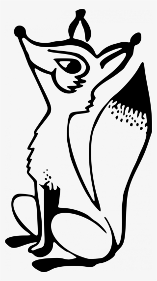 Simple Fennec Fox Drawing Reference - Black And White Fox Clip Art