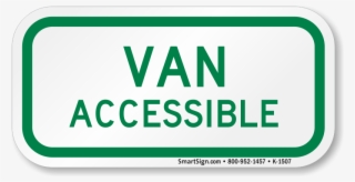 Van Accessible Aluminum Ada Handicapped Sign - Van Accessible Sign