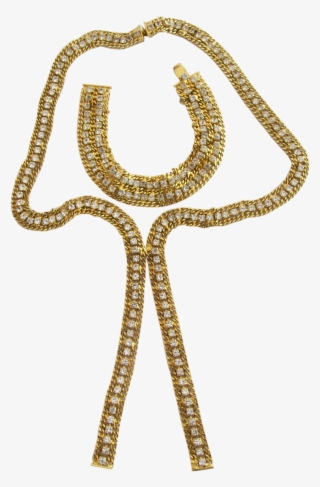 Vintage Hobe Lariat Style Rhinestone Necklace And Bracelet