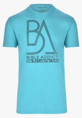 Tahiti Blue With Black Rhinestone - Active Shirt