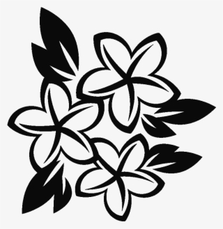 Sticker 3 Fleurs Plumeria Ambiance Sticker Ros Car