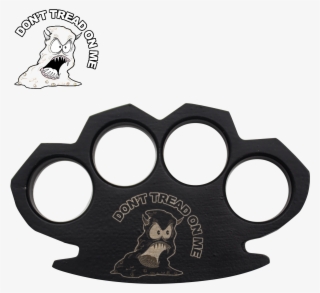 Angry Poo Don't Tread On Me Steam Punk Black Solid - Knuckle Busters