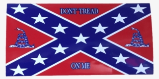 Confederate Flag Don't Tread On Me Sticker - Rebel Flag