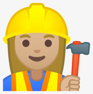 Open - Construction Worker Emoji