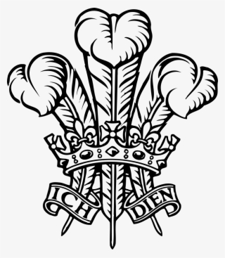 File - Ich Dien - Svg - Prince Of Wales Logo