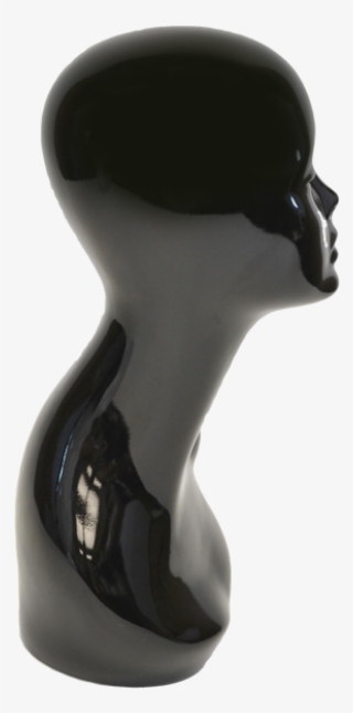 Display Female Mannequin Head Glossy Black - Mannequin