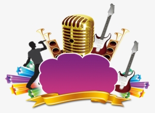 Vector Freeuse Microphone And Music Notes Clipart