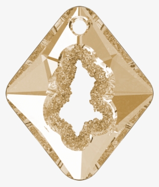 Swarovski 6926 Cr Golden Shadow - Swarovski 6926 Growing Crystal Rhombus Pendant, 36mm