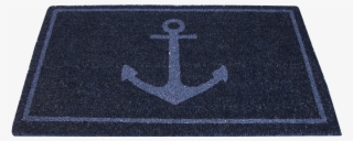 Blue Anchor Doormat - Batela Nautical Navy Anchor Doormat