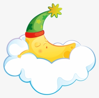 Sleeping Moon Png - Moon And Stars Sleeping