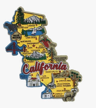 Souvenir Magnet California State Map - Souvenir From California