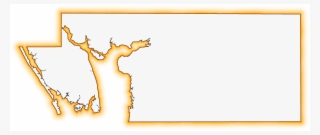 A Yellow-orange Glow Outline Map Of Charlotte - Gif