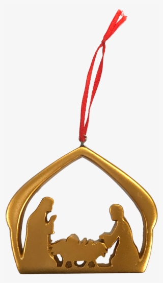 Holy Family Gold Ornament - Gold