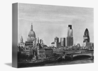 Skyline Pencil By David Rives - London Skyline Pencil Drawing