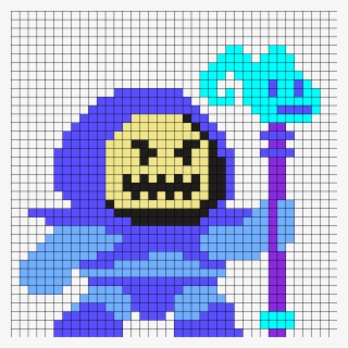 Skeletor Perler Bead Pattern-face Skull Must Be Glow - Heman Perler Bead Patterns