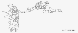 Png Black And White Download Beerus Drawing Vegeta - Beerus Lineart