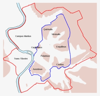 Map Of Ancient Rome With The Aurelian Walls And The - Rome City Walls Map