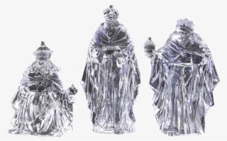 By Roman, Inc - Roman 3-piece Icy Crystal 3 Kings Christmas Nativity
