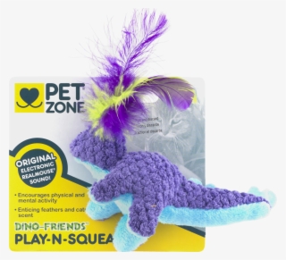Pet Zone Dino-friends Play-n-squeak, 1.0 Ct