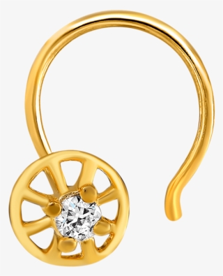 Mahi Gold Plated Dramatic Nosering Made With Cz Stones - Body Jewelry