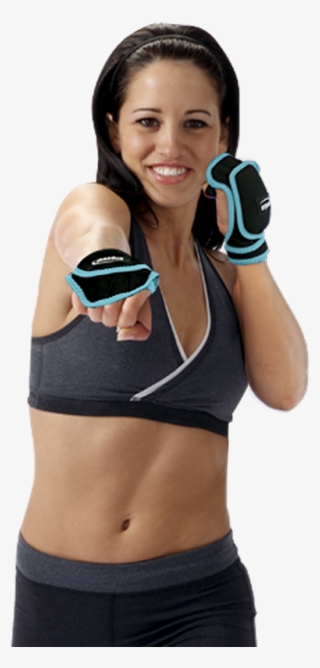 With Weighted Gloves Empower - Empower Weighted Fitness Gloves, Black/blue