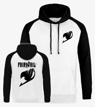 Sweat À Capuche Blanc Et Noir Du Manga Fairy Tail,
