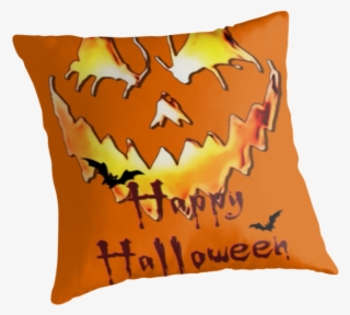 'happy Halloween, Jack O' Lantern Face, Spooky Smile, - Happy Halloween Pillow Case