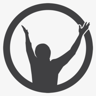 Graceplacebuttondarkmed - Worship Silhouette Png