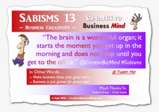 The Brain Is A Wonderful Organ - Poverty In The Uk