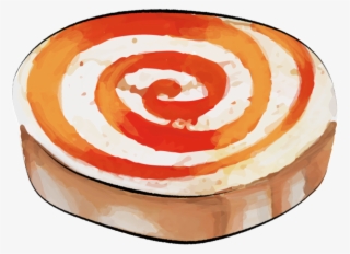 Orange Watercolor Hand Painted Circle Transparent - Cake