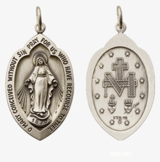 Sterling Silver Shield Miraculous Medallion