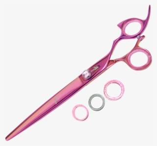 Non Swivel Straight Blade , Right Handed - Sharkfin Professional Line 6.25" Cutting Shear Pink