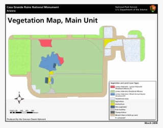 Vegetation Map Showing Mostly Creosotebush - Creosote Bush