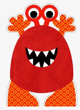 Cantinho Encantado Monster Clipart, Monster Decorations, - Cute Red Monster Clipart