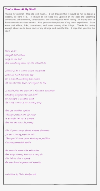 You're Here, At My Site Thanks For Coming This Site