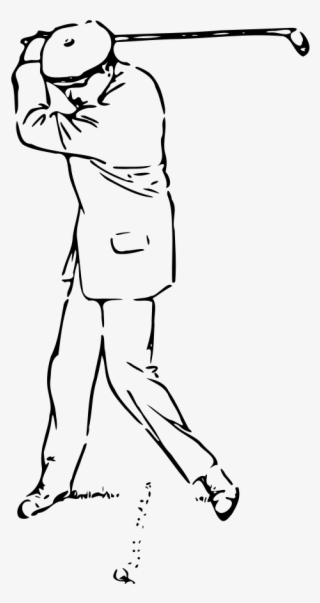 Golfer At The Top Of The Stroke Png
