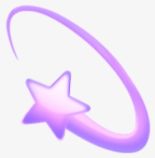 Purple Emoji Overlay Cute Star Halo - Whatsapp Emoji Shooting Star