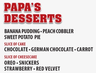 Desserts - Carmine