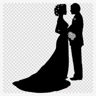 Wedding Silhouette Clipart Wedding Invitation Bridegroom - Marriage Silhouette Png Free