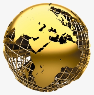 Import Clip Art Earth - World Gold Icon Png