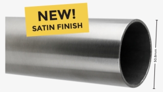 Satin Finish Offset Round Stainless Steel Handrail - Portable Network Graphics